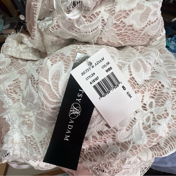 NWT Betsy & Adam ivory sleeveless lace maxi dress - Picture 6 of 15